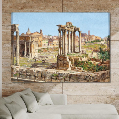 Rome Il Foro Romano Roma' Antonietta Brandeis abn31 quadro stampato su tela