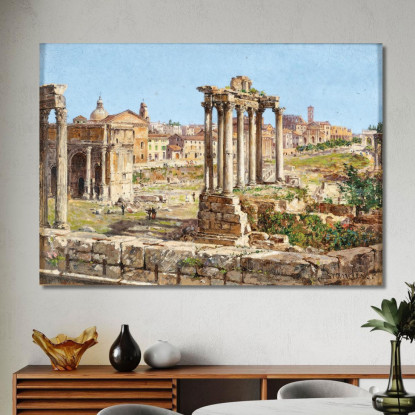 Rome Il Foro Romano Roma' Antonietta Brandeis abn31 quadro stampato su tela