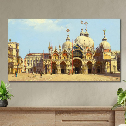 Piazza San Marco Venezia Antonietta Brandeis abn37 quadro stampato su tela