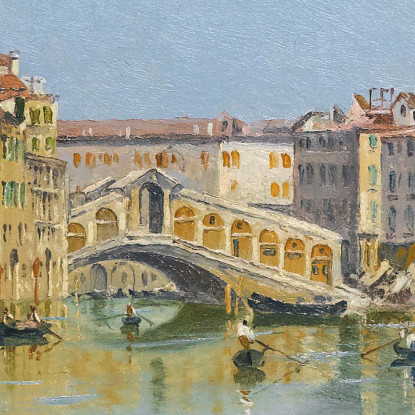 Il Ponte Di Rialto Venezia Antonietta Brandeis abn42 quadro stampato su tela