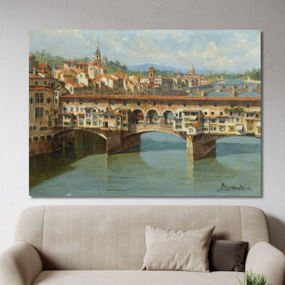 Il Ponte Vecchio Firenze Antonietta Brandeis abn44 quadro stampato su tela