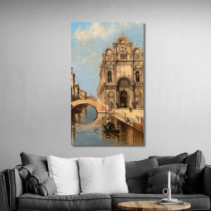 Venice A View Of Campo Santi Giovanni E Paolo Antonietta Brandeis abn46 quadro stampato su tela