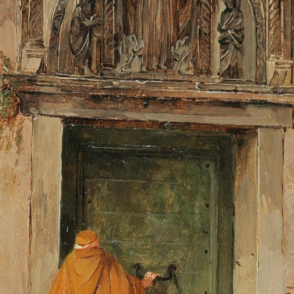 Venice At The Gate Of The Arco Dell'Abbazia Della Misericordia Antonietta Brandeis abn50 quadro stampato su tela