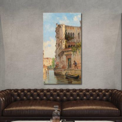 Venice Rio San Trovaso Antonietta Brandeis abn56 quadro stampato su tela