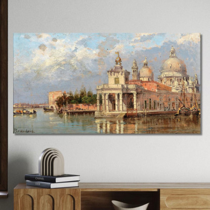 Venice Santa Maria Della Salute With Old Dogana Antonietta Brandeis abn57 quadro stampato su tela
