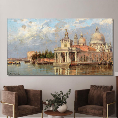 Venice Santa Maria Della Salute With Old Dogana Antonietta Brandeis abn57 quadro stampato su tela