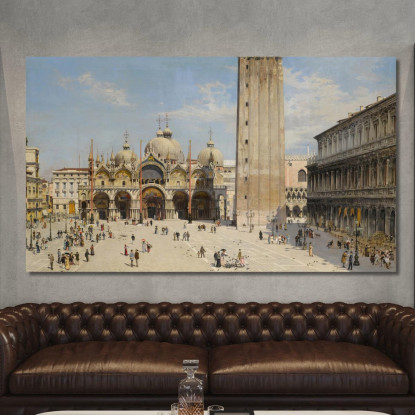 Venezia Una Vista Di Piazza San Marco Antonietta Brandeis abn60 quadro stampato su tela