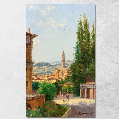 Vista Di Palazzo Vecchio Dal Giardino Di Boboli Firenze Antonietta Brandeis abn61 quadro stampato su tela