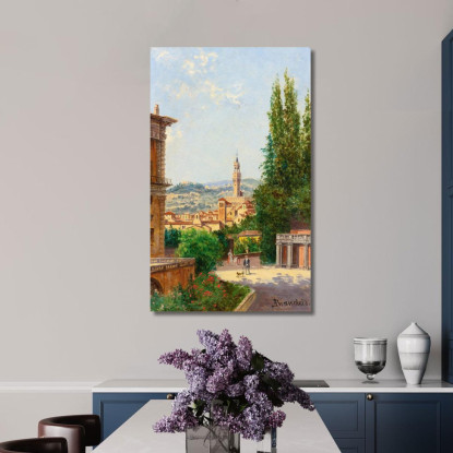 Vista Di Palazzo Vecchio Dal Giardino Di Boboli Firenze Antonietta Brandeis abn61 quadro stampato su tela