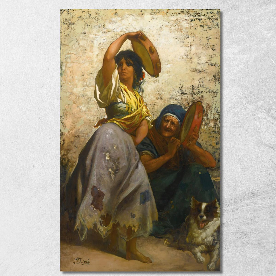 Una Zingara Che Balla Lo Zorongo Doré Gustave gdr2 quadro stampato su tela Una Zingara Che Balla Lo Zorongo Doré Gustave gdr2 quadro stampato su tela