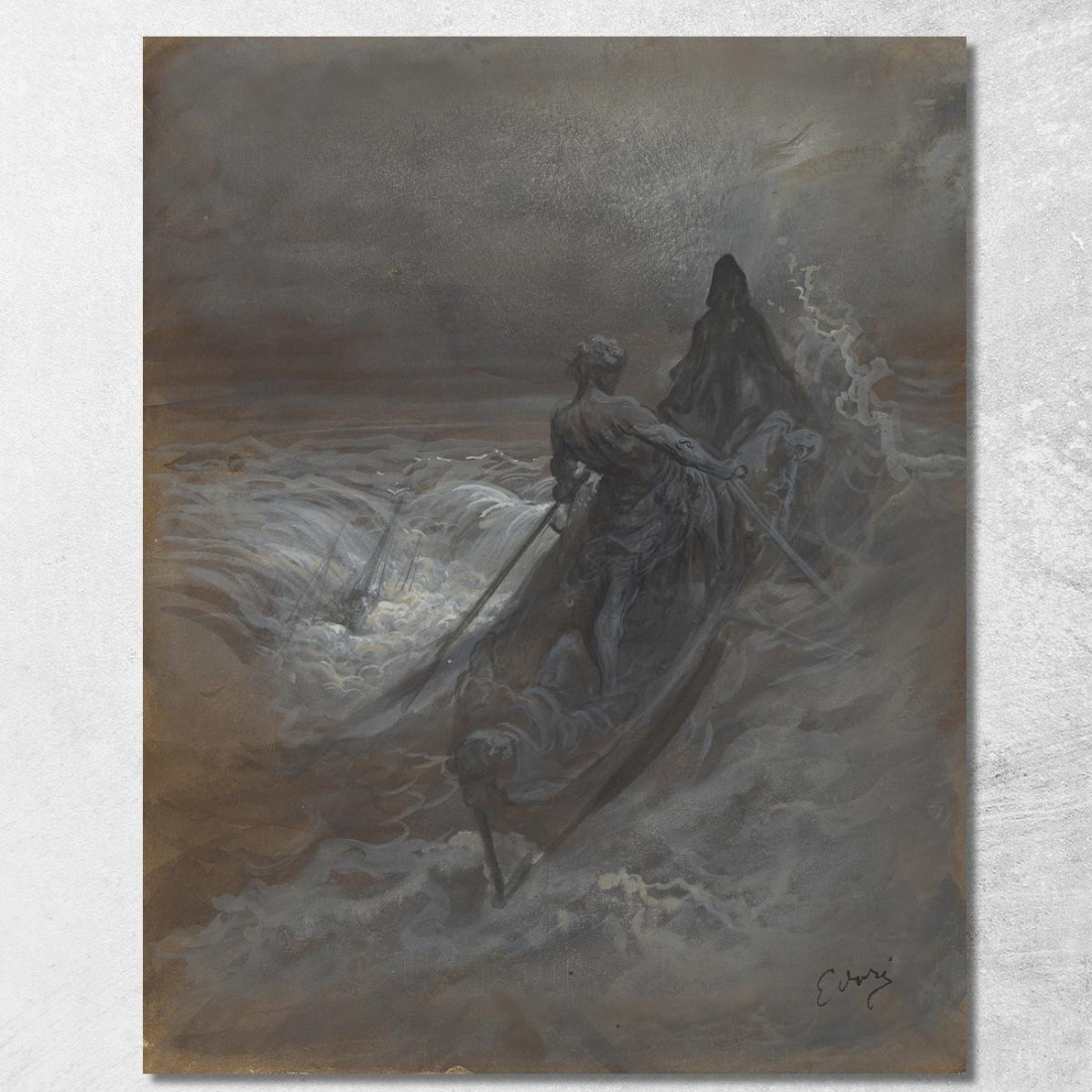 Dopo Il Naufragio Progetto Per Un'Illustrazione Di The Rime Of The Ancient Mariner Di Coleridge Doré Gustave gdr3 quadro stampa Dopo Il Naufragio Progetto Per Un'Illustrazione Di The Rime Of The Ancient Mariner Di Coleridge Doré Gustave gdr3 quadro stampa