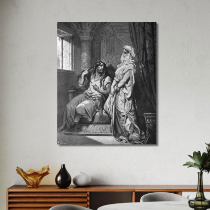 Sansone E Dalila Doré Gustave gdr61 quadro stampato su tela