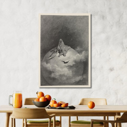 Il Corvo Pl.10 Doré Gustave gdr93 quadro stampato su tela