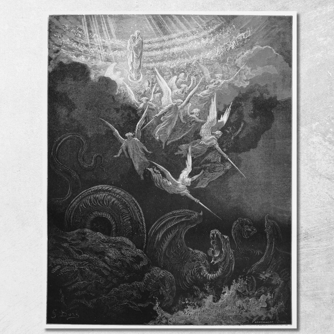 La Donna E Il Drago Doré Gustave gdr113 quadro stampato su tela La Donna E Il Drago Doré Gustave gdr113 quadro stampato su tela