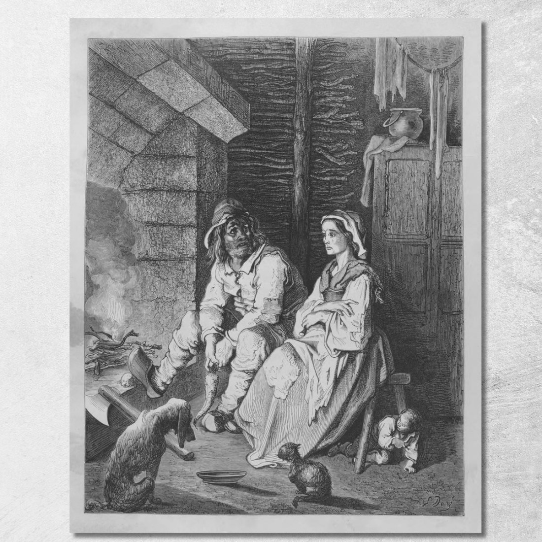 Fiabe Pl 05 Doré Gustave gdr122 quadro stampato su tela Fiabe Pl 05 Doré Gustave gdr122 quadro stampato su tela