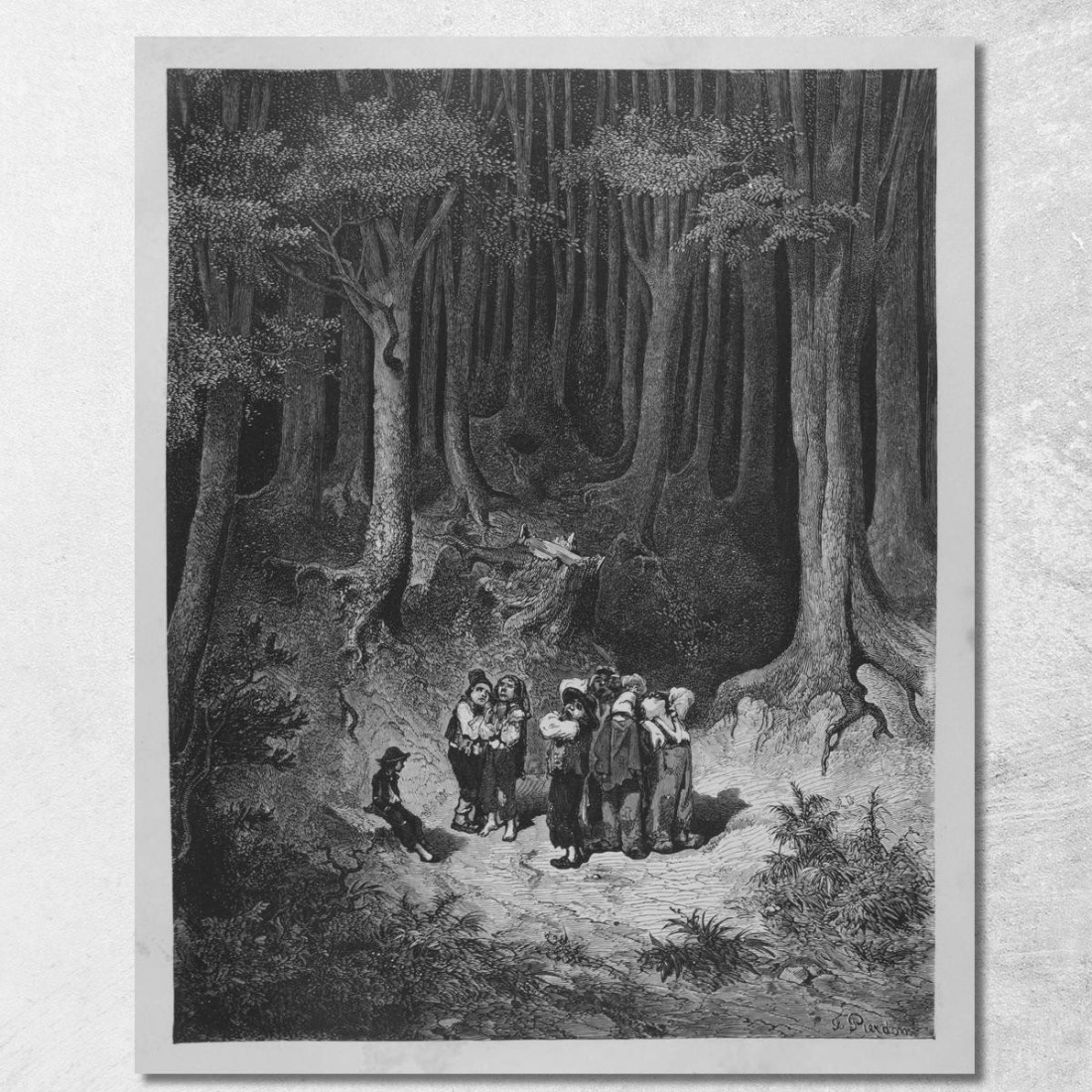 Fiabe Pl 08 Doré Gustave gdr125 quadro stampato su tela Fiabe Pl 08 Doré Gustave gdr125 quadro stampato su tela