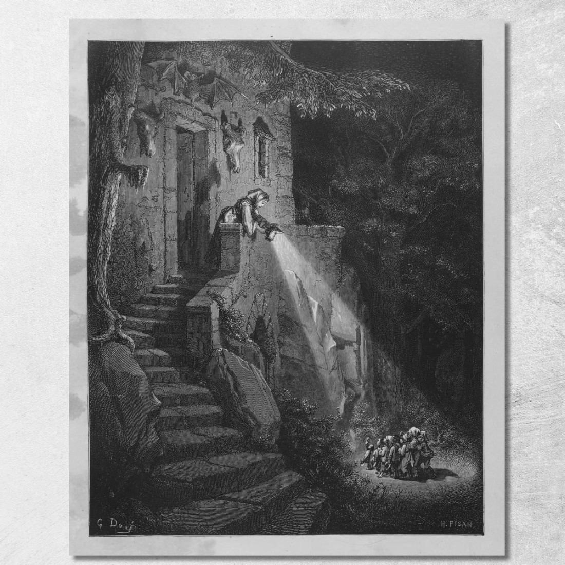 Fiabe Pl 10 Doré Gustave gdr127 quadro stampato su tela Fiabe Pl 10 Doré Gustave gdr127 quadro stampato su tela