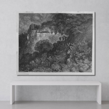 Fiabe Pl 17 Doré Gustave gdr134 quadro stampato su tela