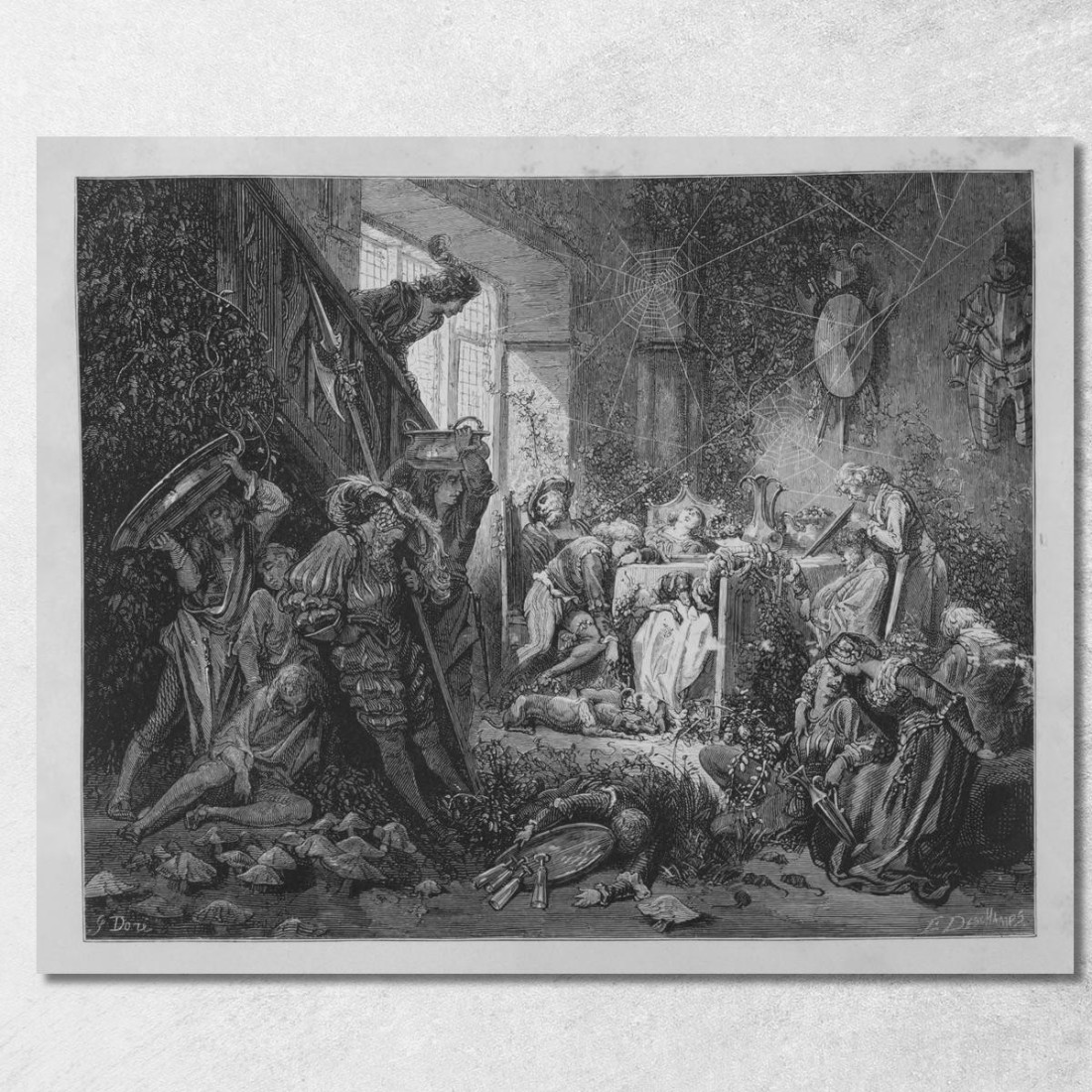 Fiabe Pl 20 Doré Gustave gdr137 quadro stampato su tela Fiabe Pl 20 Doré Gustave gdr137 quadro stampato su tela
