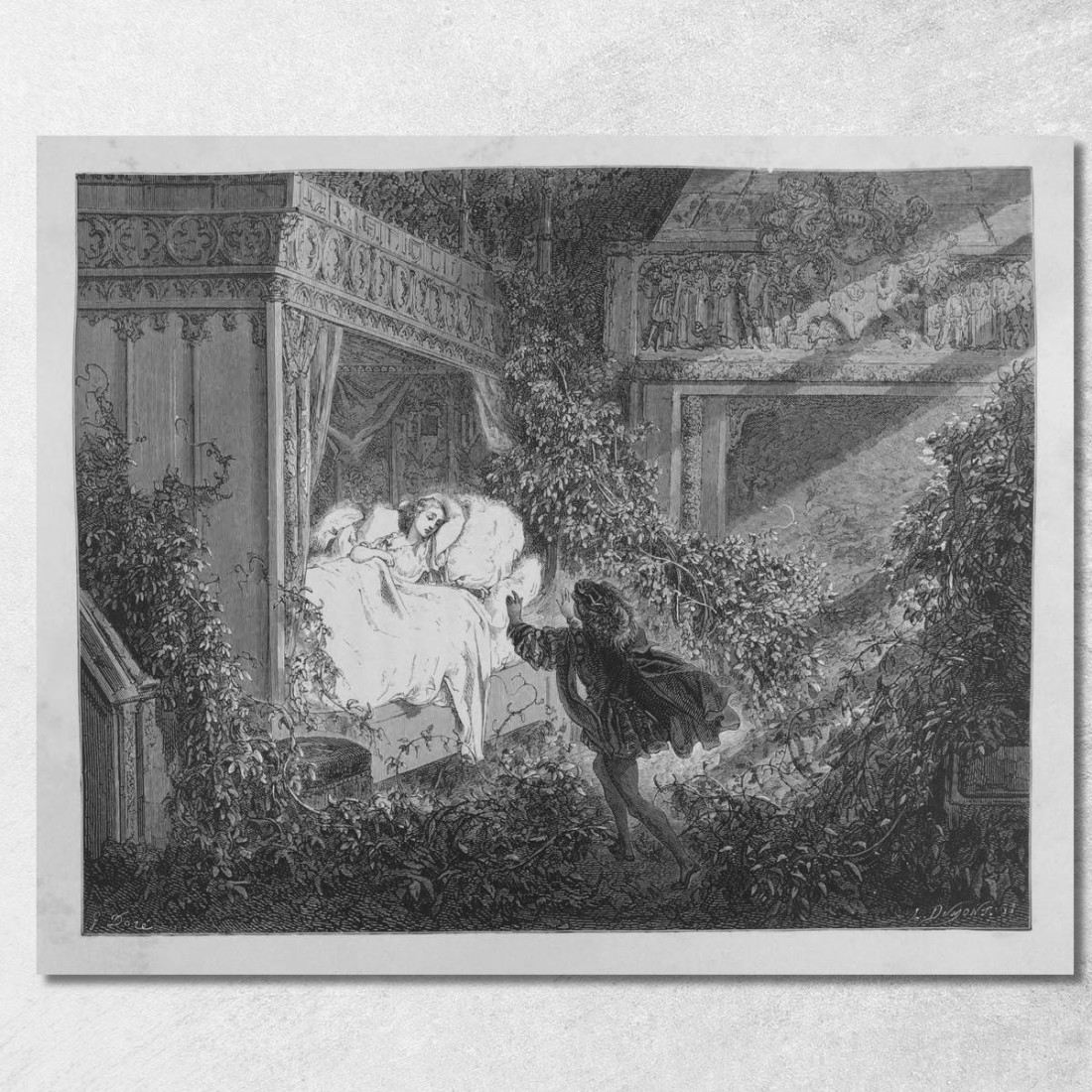 Fiabe Pl 21 Doré Gustave gdr138 quadro stampato su tela Fiabe Pl 21 Doré Gustave gdr138 quadro stampato su tela