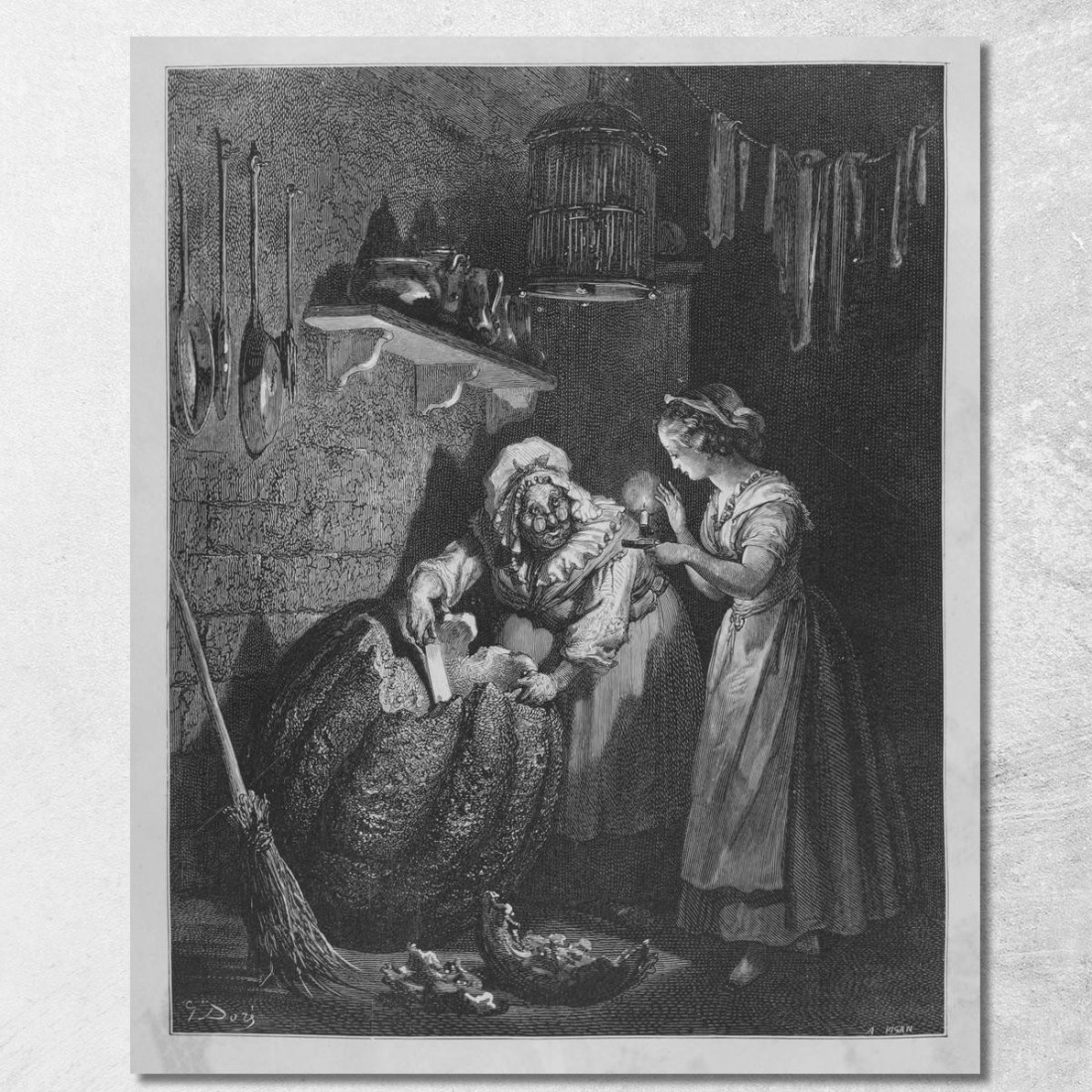 Fiabe Pl 22 Doré Gustave gdr139 quadro stampato su tela Fiabe Pl 22 Doré Gustave gdr139 quadro stampato su tela