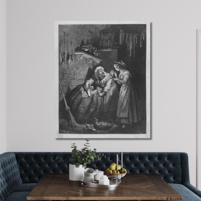 Fiabe Pl 22 Doré Gustave gdr139 quadro stampato su tela