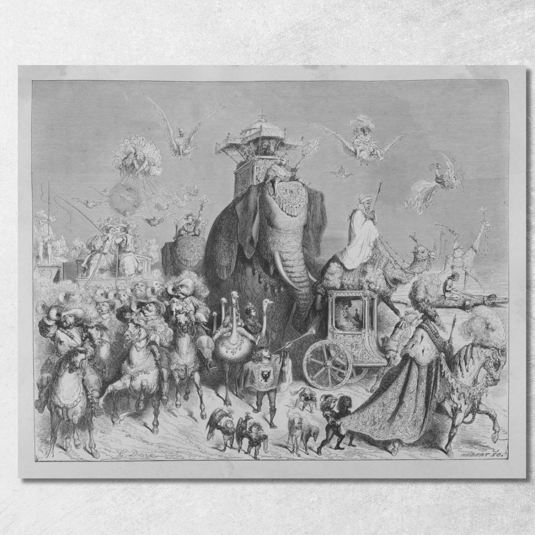 Fiabe Pl 34 Doré Gustave gdr151 quadro stampato su tela Fiabe Pl 34 Doré Gustave gdr151 quadro stampato su tela