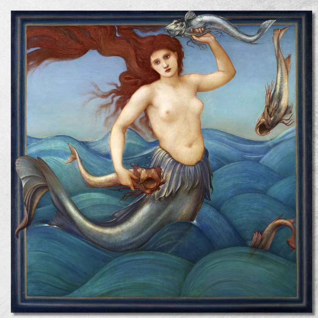 Una Ninfa Marina Edward Burne Jones ebj1 quadro stampato su tela Una Ninfa Marina Edward Burne Jones ebj1 quadro stampato su tela