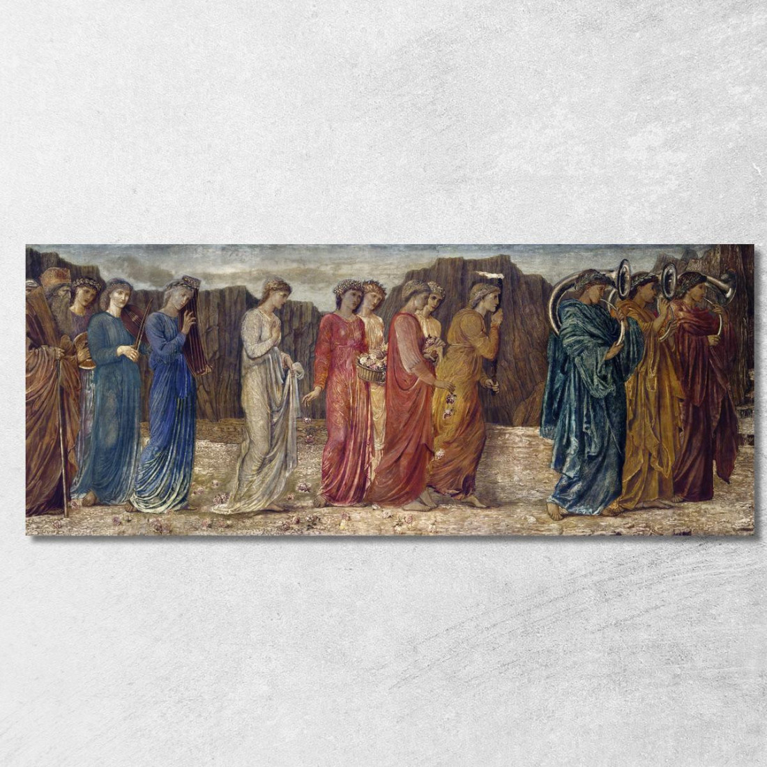 Amore E Psiche - Murales Verdi Del Palazzo - Il Re E Gli Altri Dolenti Abbandonano Psiche Al Mostro Edward Burne Jones ebj5 qua Amore E Psiche - Murales Verdi Del Palazzo - Il Re E Gli Altri Dolenti Abbandonano Psiche Al Mostro Edward Burne Jones ebj5 qua