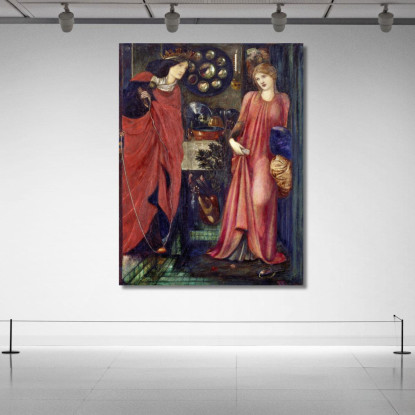 La Bella Rosamund E La Regina Eleonora Edward Burne Jones ebj9 quadro stampato su tela