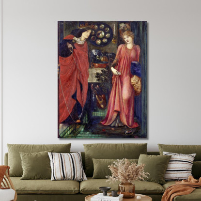 La Bella Rosamund E La Regina Eleonora Edward Burne Jones ebj9 quadro stampato su tela