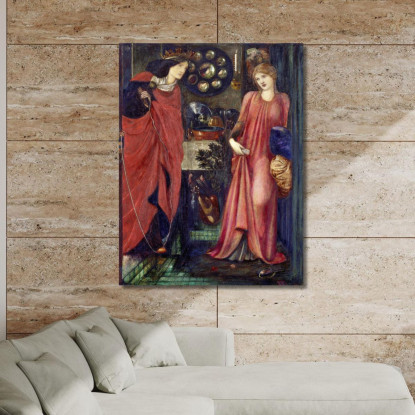 La Bella Rosamund E La Regina Eleonora Edward Burne Jones ebj9 quadro stampato su tela