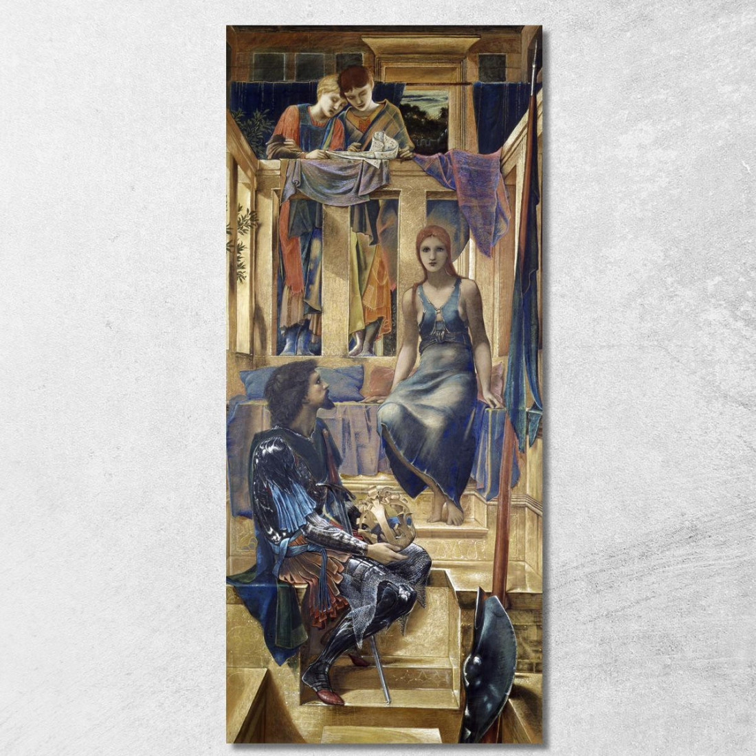 Re Cophetua E La Mendicante - Studio Dei Cartoni Animati Edward Burne Jones ebj10 quadro stampato su tela Re Cophetua E La Mendicante - Studio Dei Cartoni Animati Edward Burne Jones ebj10 quadro stampato su tela