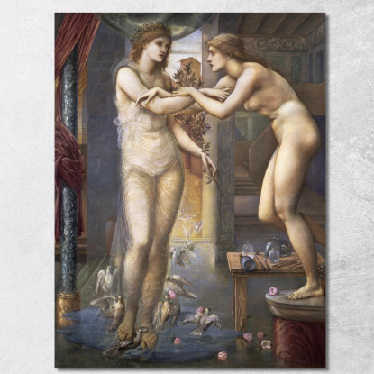 Pigmalione E L'Immagine - La Divinità Si Accende Edward Burne Jones ebj15 quadro stampato su tela