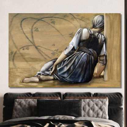 La Serie Briar Rose - Studio Per 'The Garden Court' 1891 Edward Burne Jones ebj22 quadro stampato su tela