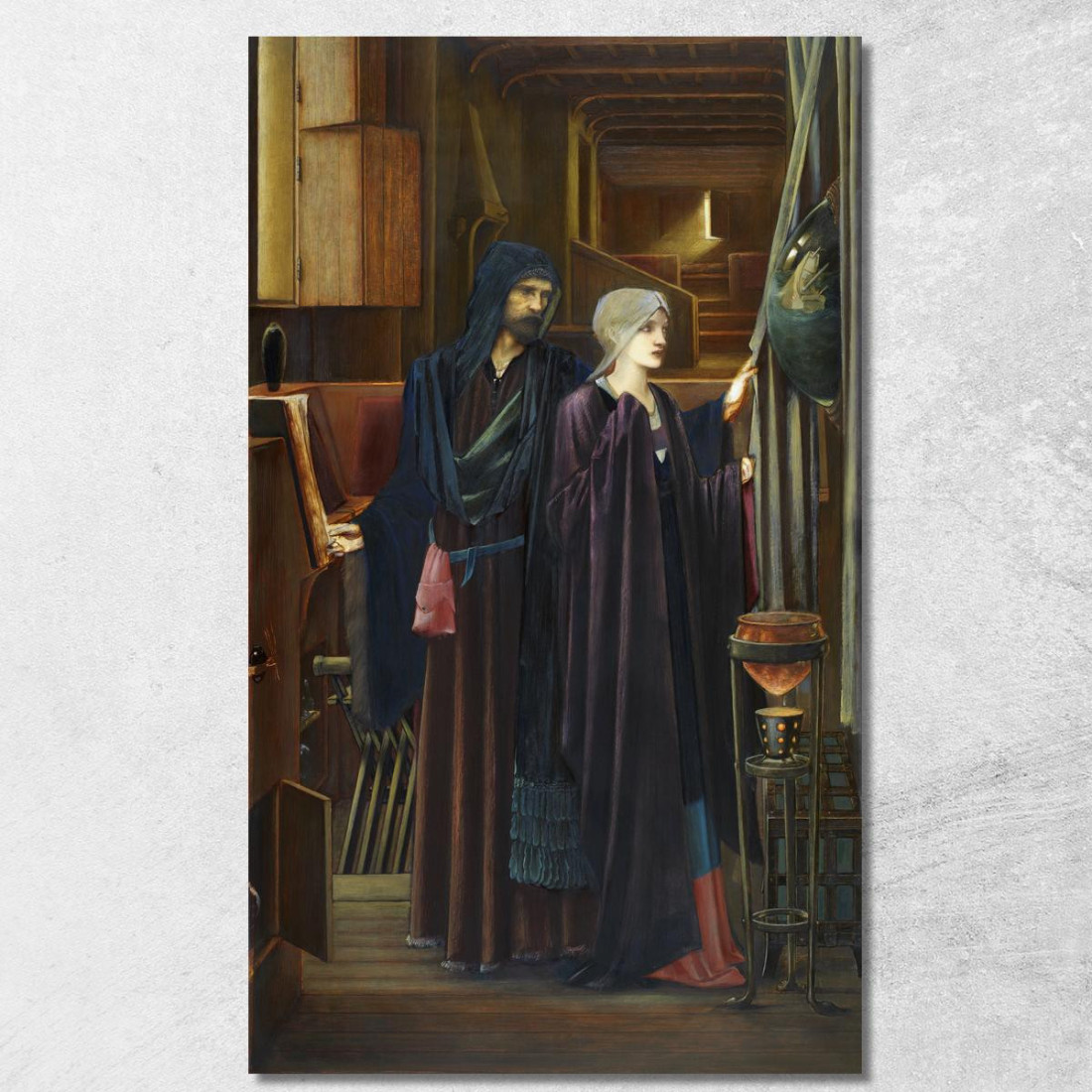 Il Mago Edward Burne Jones ebj27 quadro stampato su tela