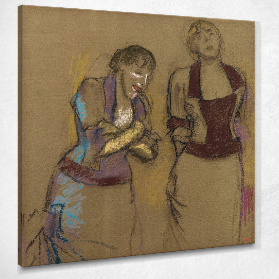 Al Café-Concerto Due Cantanti Edgar Degas edg119 quadro stampato su tela Al Café-Concerto Due Cantanti Edgar Degas edg119 quadro stampato su tela