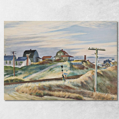 Cottage A North Truro Edward Hopper eho11 quadro stampato su tela