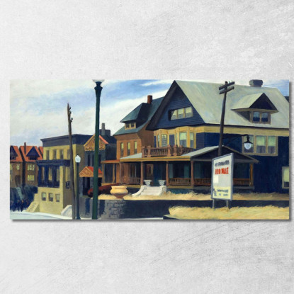 Vento Da Est Su Weehawken Edward Hopper eho14 quadro stampato su tela