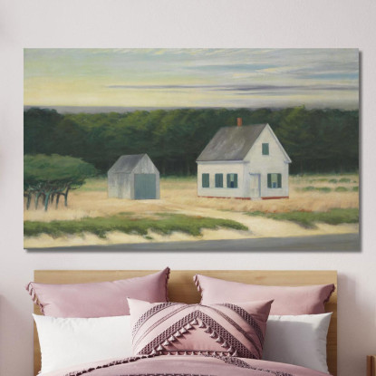 Ottobre A Cape Cod Edward Hopper eho32 quadro stampato su tela