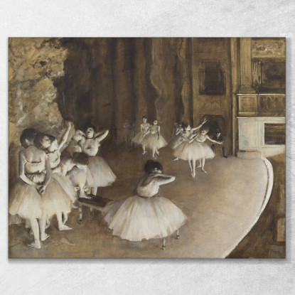Prove Di Balletto Sul Palco Edgar Degas edg123 quadro stampato su tela