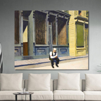 Domenica Edward Hopper eho42 quadro stampato su tela