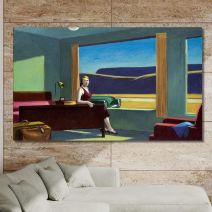 Motel Occidentale Walter Wells Edward Hopper eho48 quadro stampato su tela