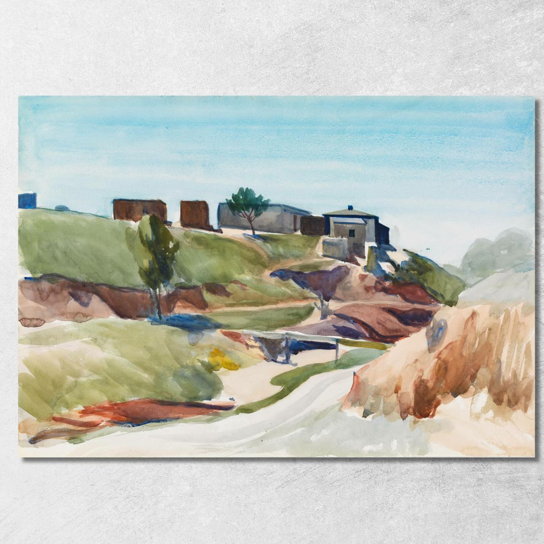Case Vicino A Un Ruscello Secco Edward Hopper eho73 quadro stampato su tela Case Vicino A Un Ruscello Secco Edward Hopper eho73 quadro stampato su tela