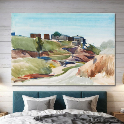 Case Vicino A Un Ruscello Secco Edward Hopper eho73 quadro stampato su tela