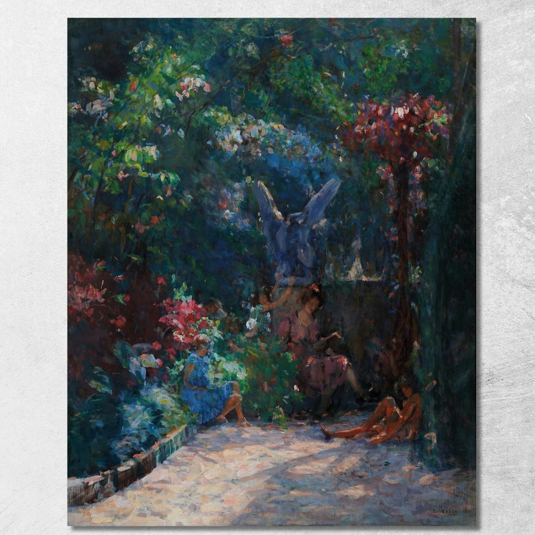 Lezione Nel Mio Giardino Eliseu Visconti evs29 quadro stampato su tela Lezione Nel Mio Giardino Eliseu Visconti evs29 quadro stampato su tela