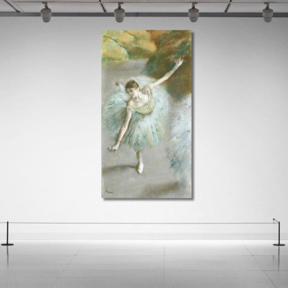 Ballerina In Verde Edgar Degas edg135 quadro stampato su tela