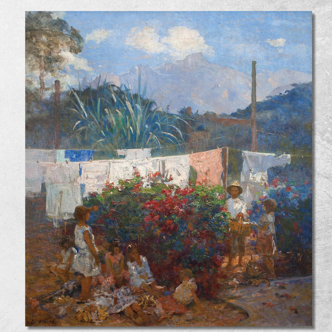 Il Battesimo Della Bambola Eliseu Visconti evs45 quadro stampato su tela Il Battesimo Della Bambola Eliseu Visconti evs45 quadro stampato su tela