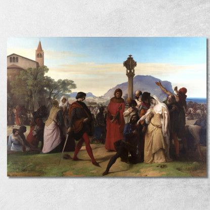 I Vespri Siciliani Francesco Hayez fhy5 quadro stampato su tela