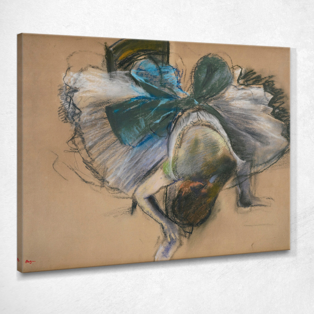 Ballerina Che Regola La Sua Pantofola Edgar Degas edg146 quadro stampato su tela Ballerina Che Regola La Sua Pantofola Edgar Degas edg146 quadro stampato su tela